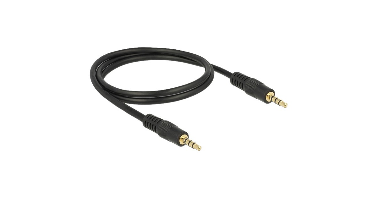 DeLOCK 83435 audio kabel 1 m 3.5mm Zwart