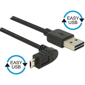 DeLOCK 83848 USB-kabel USB 2.0 1 m USB A Micro-USB B Zwart