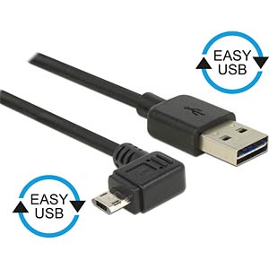 DeLOCK 83853 USB-kabel USB 2.0 2 m USB A Micro-USB B Zwart