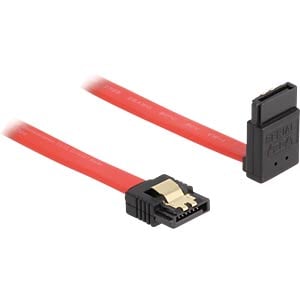 DeLOCK 0.3m, 2xSATAIII SATA-kabel 0,3 m SATA 7-pin Zwart, Rood