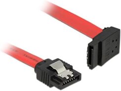 DeLOCK 0.5m, 2xSATAIII SATA-kabel 0,5 m SATA 7-pin Zwart, Rood