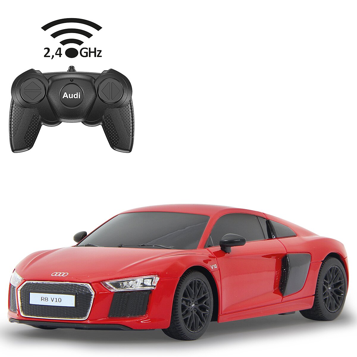 Jamara Audi R8 radiografisch bestuurbaar model Wegracewagen Elektromotor 1:24