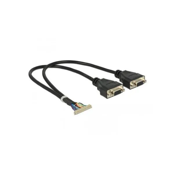 DeLOCK 84710 video kabel adapter 0,34 m 2 x VGA (D-Sub) Zwart