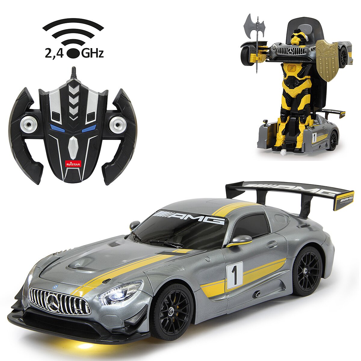Jamara Mercedes-Benz AMG GT3 1:14 grey 2,4GHz transformable