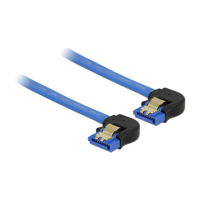 DeLOCK 85096 SATA-kabel 0,3 m SATA 7-pin Zwart, Blauw
