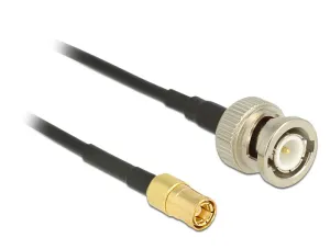 DeLOCK 2m, BNC/SMB coax-kabel RG-174 Zwart