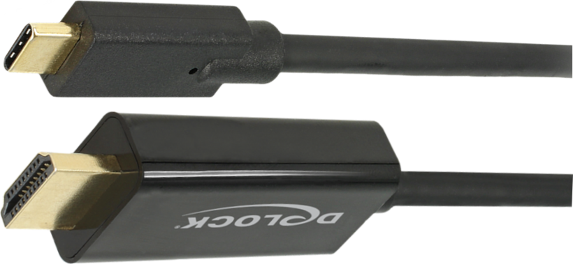 DeLOCK 85260 video kabel adapter 3 m USB Type-C HDMI Zwart