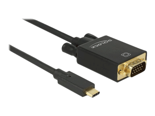 DeLOCK 85262 video kabel adapter 2 m USB Type-C VGA (D-Sub) Zwart