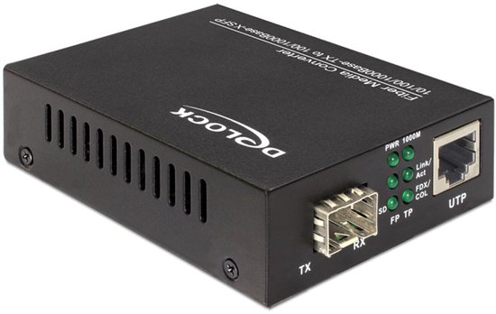 DeLOCK 86110 netwerk media converter 1000 Mbit/s Zwart