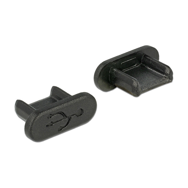 DeLOCK 64007 stopcontactbeveiliging USB Micro-B Zwart 10 stuk(s)