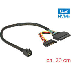 DeLOCK 84823 Serial Attached SCSI (SAS)-kabel 0,3 m Zwart