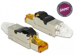 DeLOCK 86485 kabel-connector RJ45 Zwart, Zilver, Transparant, Geel