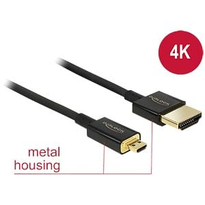 DeLOCK 85119 HDMI kabel 0,25 m HDMI Type A (Standaard) HDMI Type D (Micro) Zwart