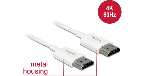 DeLOCK 85139 HDMI kabel 4,5 m HDMI Type A (Standaard) Wit