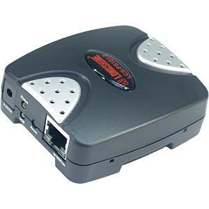 Longshine LCS-PS101-B print server Ethernet LAN Zwart