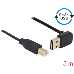 DeLOCK 83542 USB-kabel USB 2.0 5 m USB A USB B Zwart
