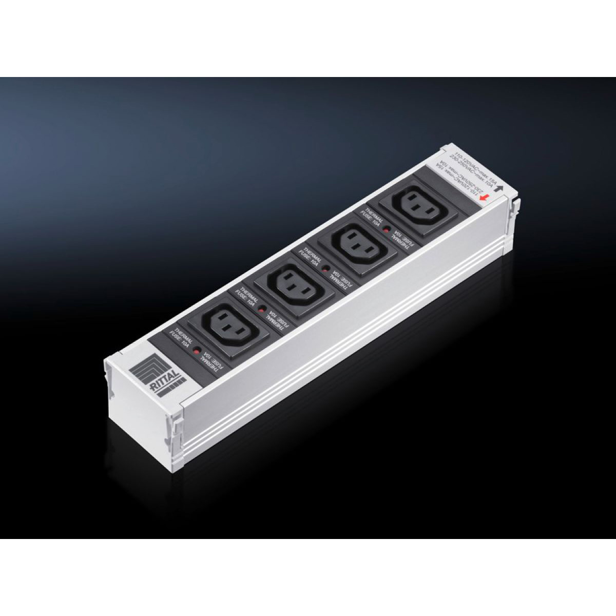 Rittal DK 7856.220 power uitbreiding 4 AC-uitgang(en) Binnen Zwart, Wit