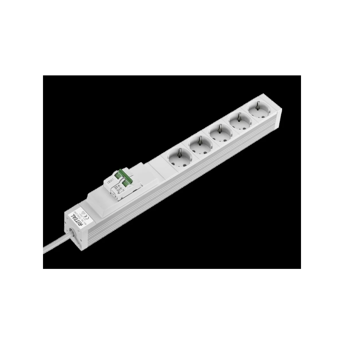 Rittal DK 7240.240 power uitbreiding 2 m 5 AC-uitgang(en) Binnen Grijs