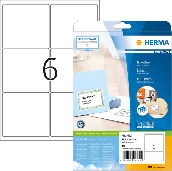 HERMA 4502 adreslabels Wit