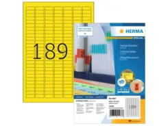 HERMA 4237 etiket Afgeronde rechthoek Geel 18900 stuk(s)