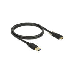 DeLOCK 83718 USB-kabel USB 3.2 Gen 2 (3.1 Gen 2) 1 m USB A USB C Zwart