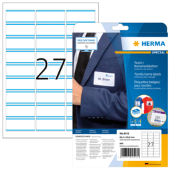 HERMA 4513 etiket Afgeronde rechthoek Blauw, Wit 540 stuk(s)