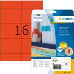 HERMA 4552 etiket Rechthoek Rood 320 stuk(s)
