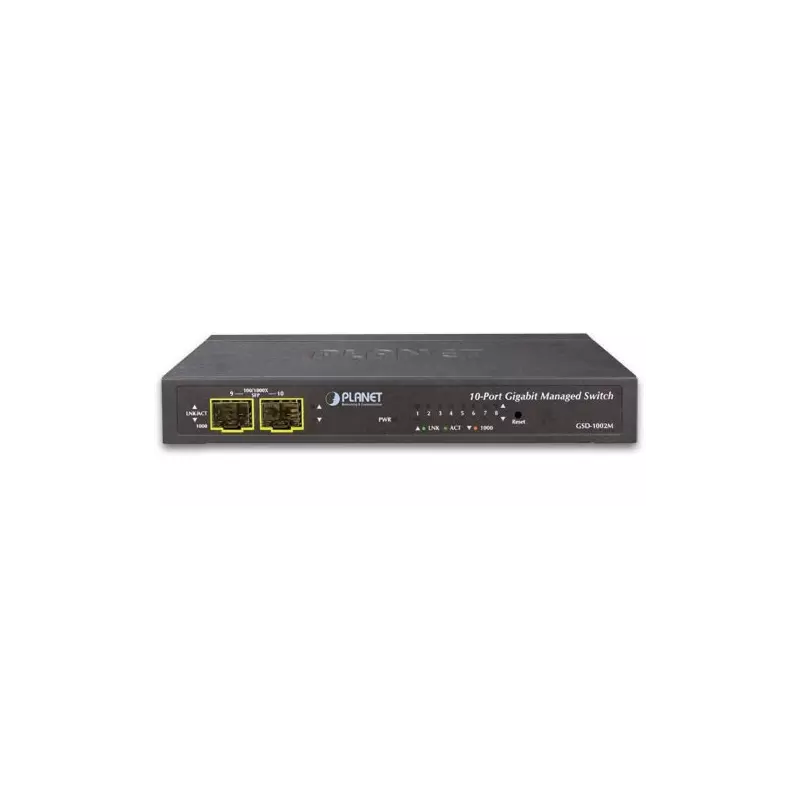 PLANET GSD-1002M netwerk-switch Managed L2/L4 Gigabit Ethernet (10/100/1000) Power over Ethernet (PoE) Blauw