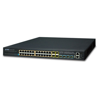 PLANET SGS-6341-24P4X netwerk-switch Managed L3 Gigabit Ethernet (10/100/1000) Power over Ethernet (PoE) 1U Zwart