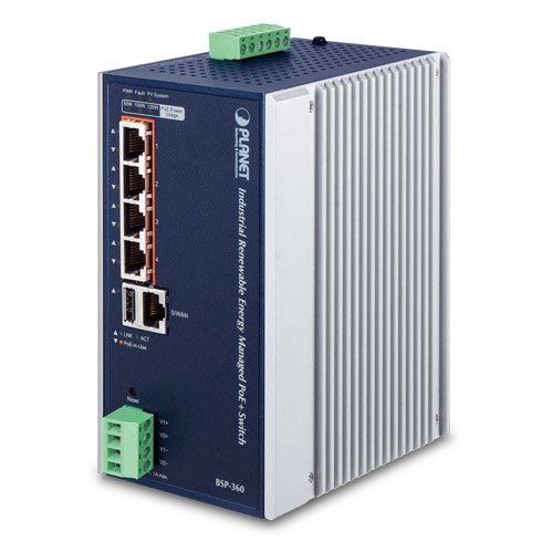 PLANET BSP-360 netwerk-switch Managed Gigabit Ethernet (10/100/1000) Power over Ethernet (PoE) Blauw, Wit