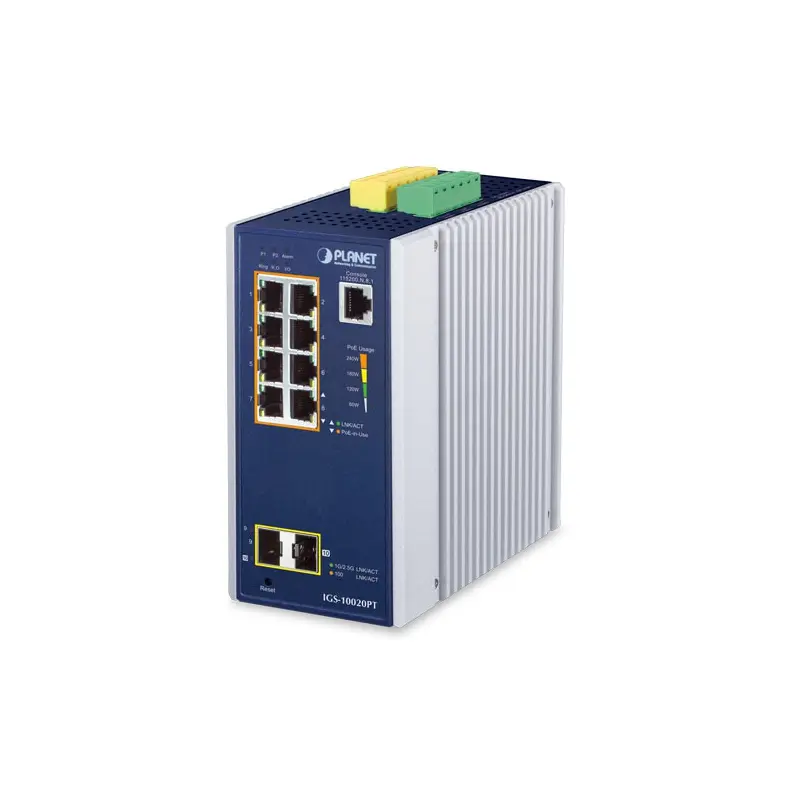 PLANET IGS-10020PT netwerk-switch Managed L3 Gigabit Ethernet (10/100/1000) Power over Ethernet (PoE) Blauw, Wit