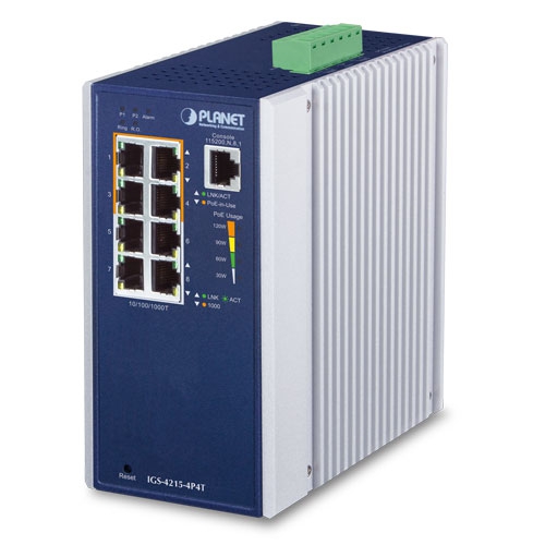 PLANET IGS-4215-4P4T netwerk-switch Managed L2/L4 Gigabit Ethernet (10/100/1000) Power over Ethernet (PoE) Blauw, Wit
