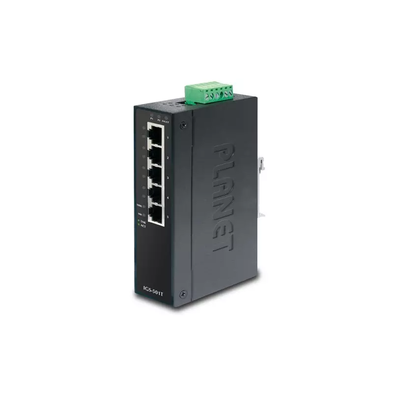 PLANET IGS-501T netwerk-switch Unmanaged Gigabit Ethernet (10/100/1000) Blauw