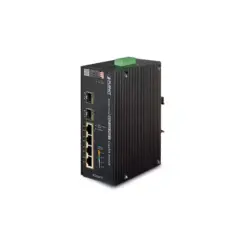 PLANET IGS-624HPT netwerk-switch Unmanaged Gigabit Ethernet (10/100/1000) Power over Ethernet (PoE) Blauw