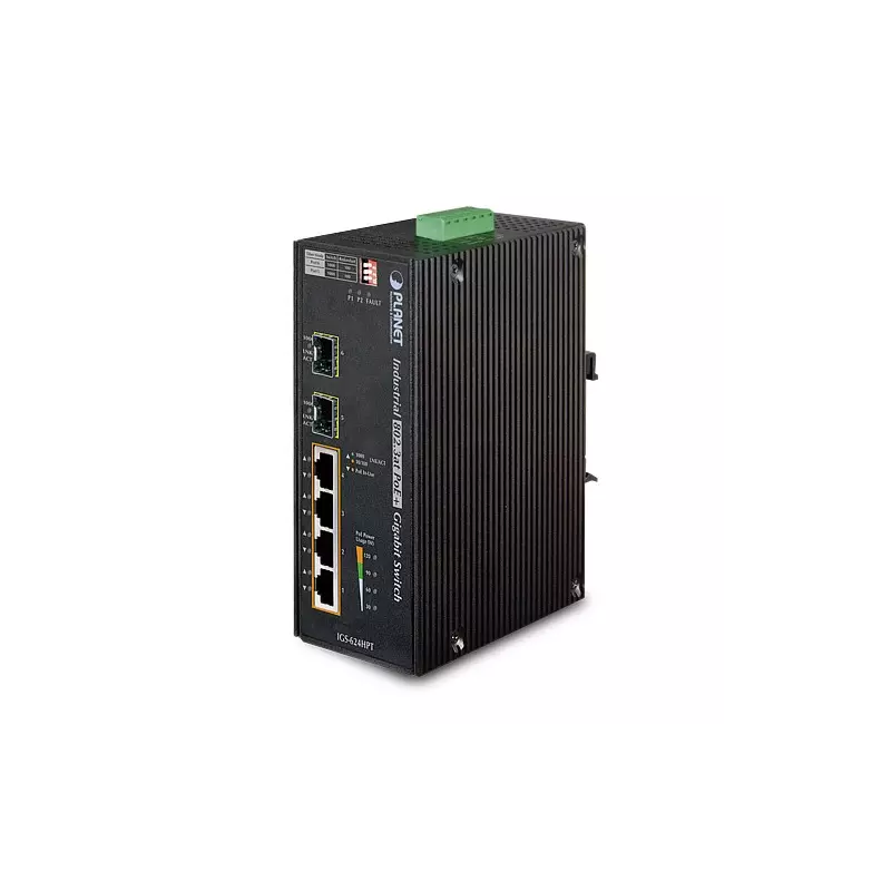 PLANET IGS-624HPT netwerk-switch Unmanaged Gigabit Ethernet (10/100/1000) Power over Ethernet (PoE) Blauw
