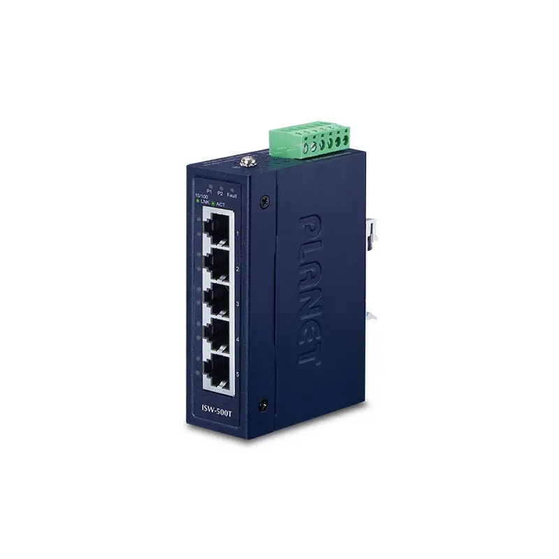 PLANET ISW-500T netwerk-switch Unmanaged Fast Ethernet (10/100) Blauw
