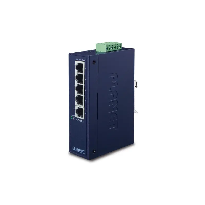 PLANET ISW-501T netwerk-switch Unmanaged L2 Fast Ethernet (10/100) Blauw