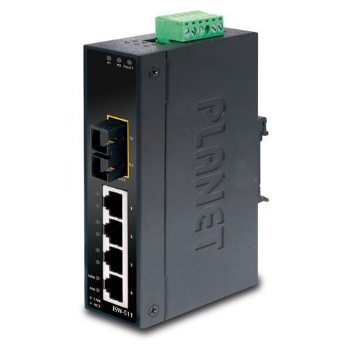 PLANET ISW-511S15 netwerk-switch Unmanaged L2 Fast Ethernet (10/100) Zwart