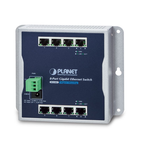 PLANET WGS-803 netwerk-switch Unmanaged L2 Gigabit Ethernet (10/100/1000) Zwart