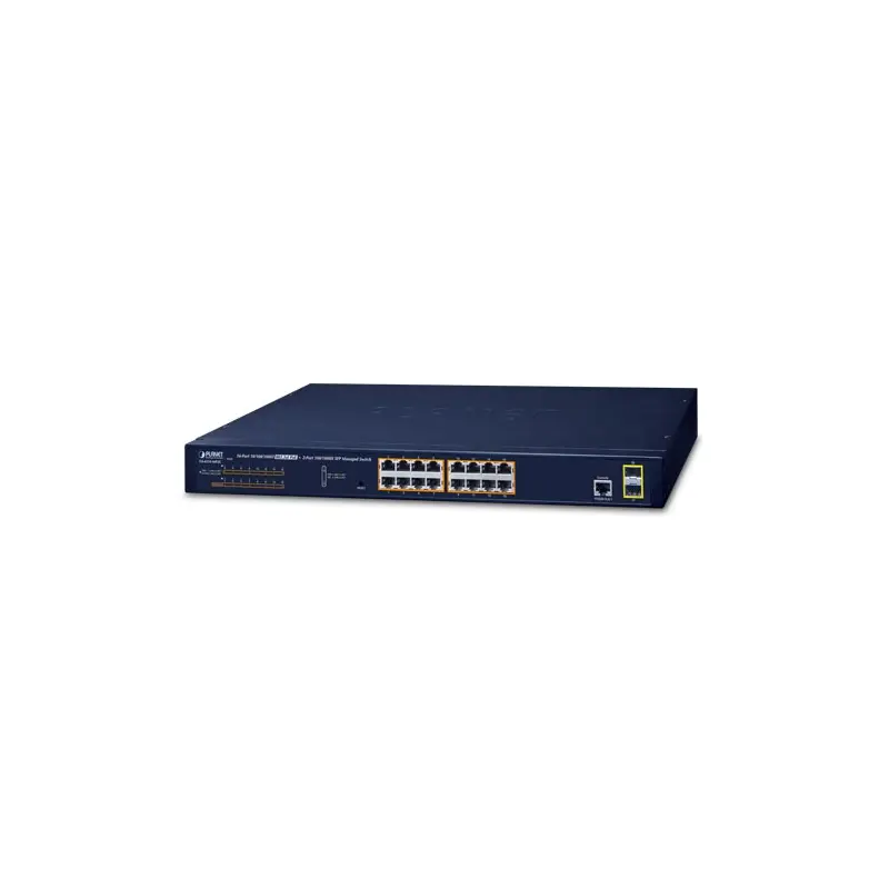 PLANET GS-4210-16P2S netwerk-switch Managed L2/L4 Gigabit Ethernet (10/100/1000) Power over Ethernet (PoE) 1U Blauw