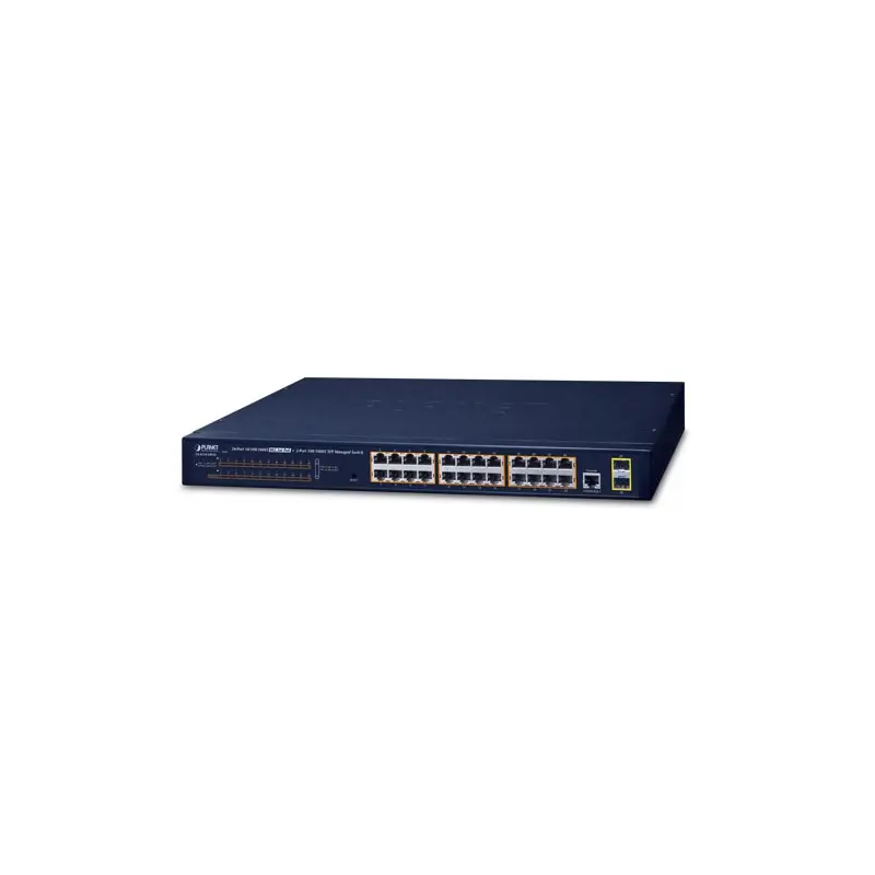 PLANET GS-4210-24P2S netwerk-switch Managed L2/L4 Gigabit Ethernet (10/100/1000) Power over Ethernet (PoE) 1U Blauw