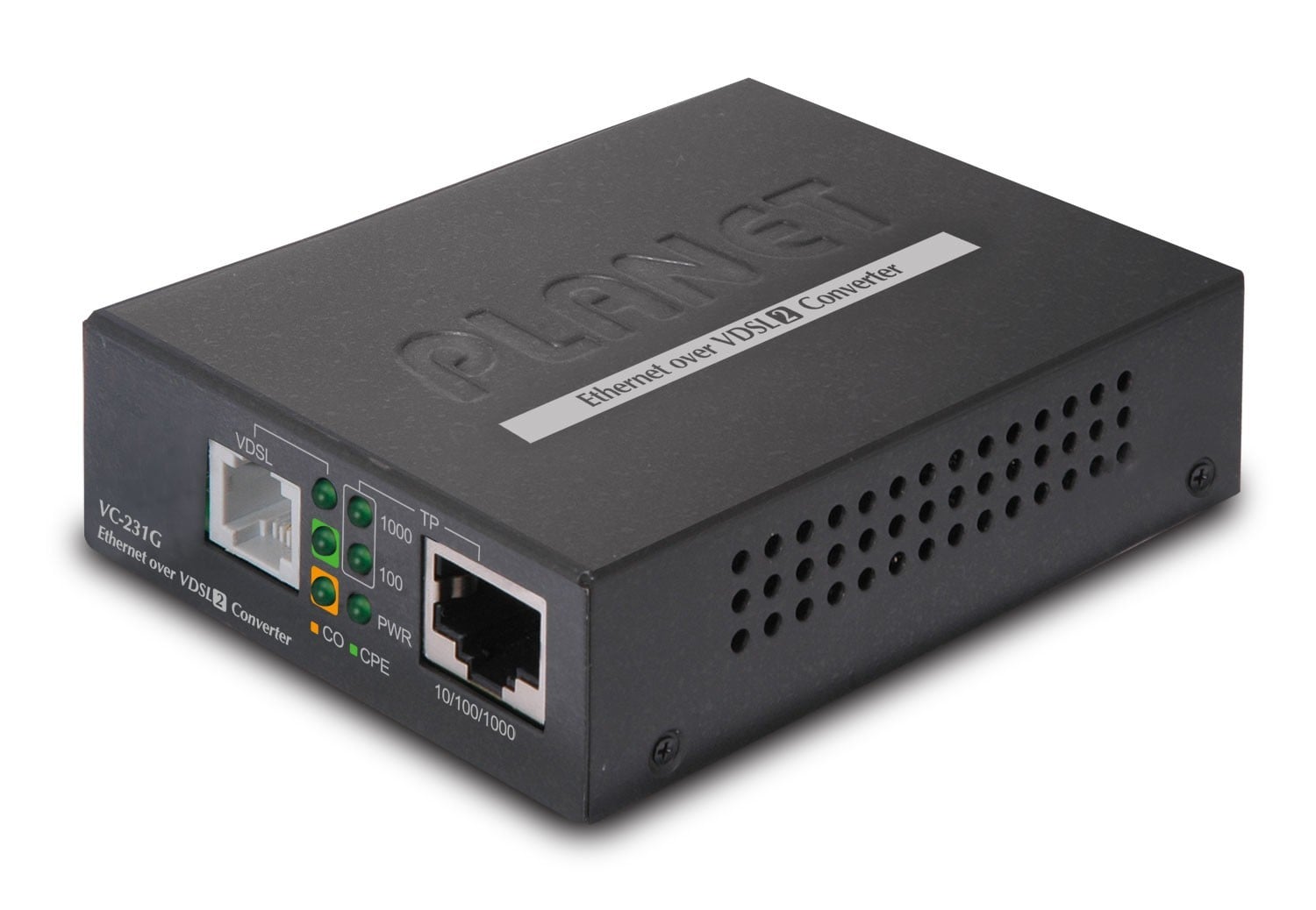 PLANET VC-231G netwerk media converter 1000 Mbit/s Zwart