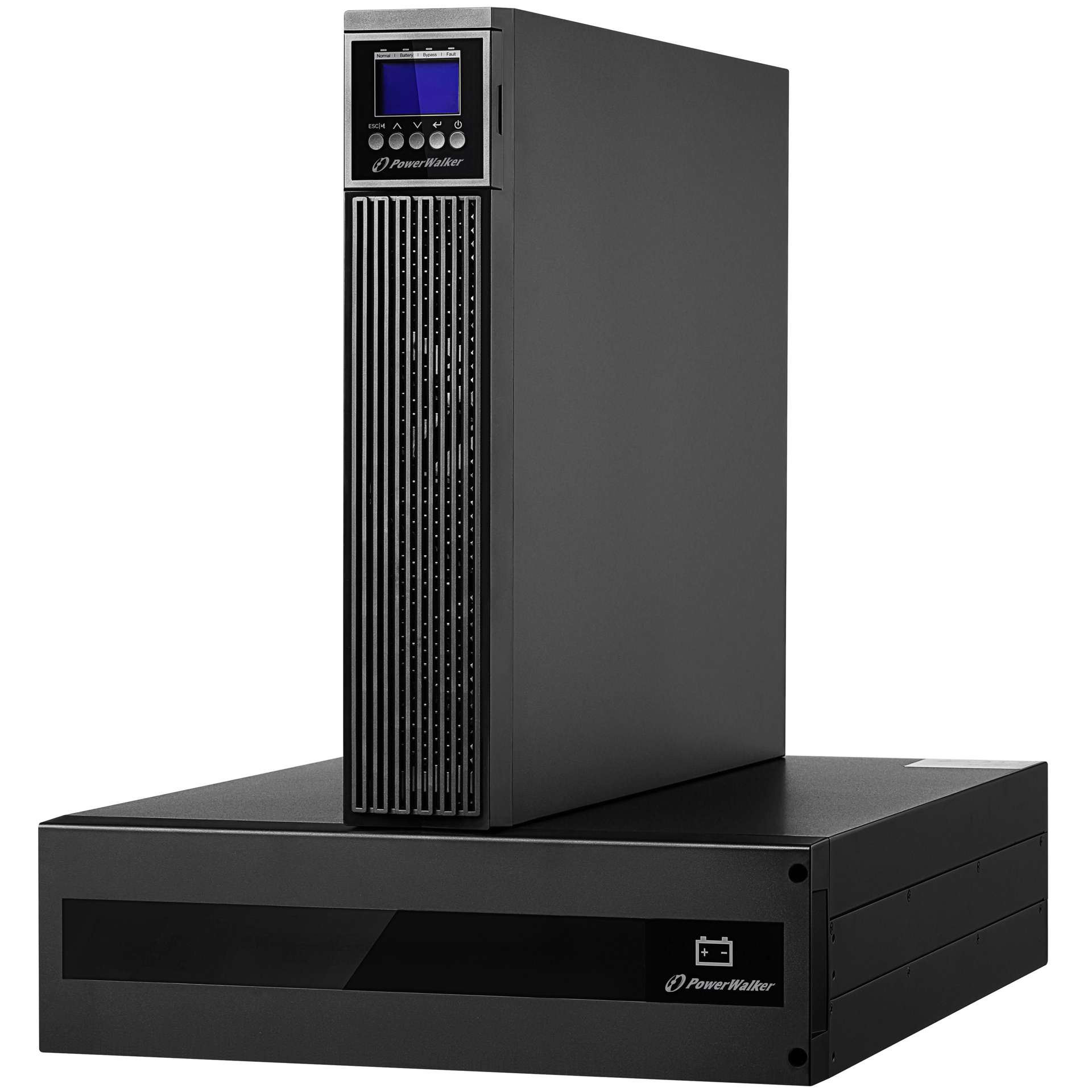 PowerWalker VFI 10000 RTG PF1 UPS Dubbele conversie (online) 10 kVA 10000 W 2 AC-uitgang(en)