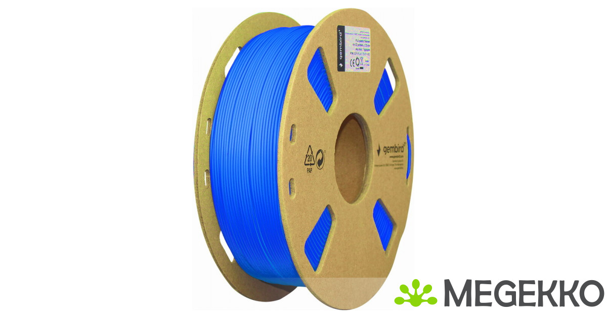 Gembird 3DP-PLA1.75-01-B 3D-printmateriaal Polymelkzuur Blauw 1,4 kg