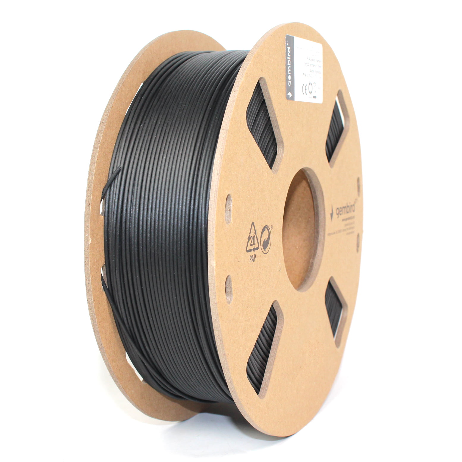 PLA plastic filament voor 3D printers, 1.75 mm diameter, zwart