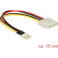DELOCK Stroomkabel Floppy St 4pin -> Molex 4Pin BU 15cm