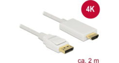 DeLOCK 83818 video kabel adapter 2 m DisplayPort HDMI Wit
