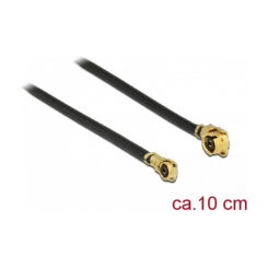 DeLOCK 89647 coax-kabel 1.13 0,3 m MHF (I-PEX) MHF IV/ HSC MXHP32 Zwart, Goud