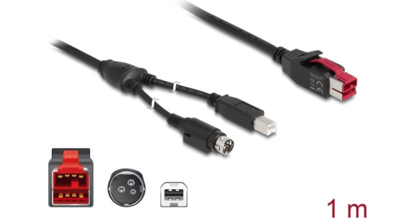 DeLOCK 85487 USB-kabel USB 2.0 1 m USB B Zwart