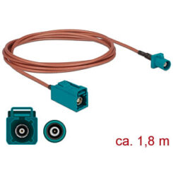 DeLOCK 89659 coax-kabel RG-316 1,8 m FAKRA Z Bruin, Groen